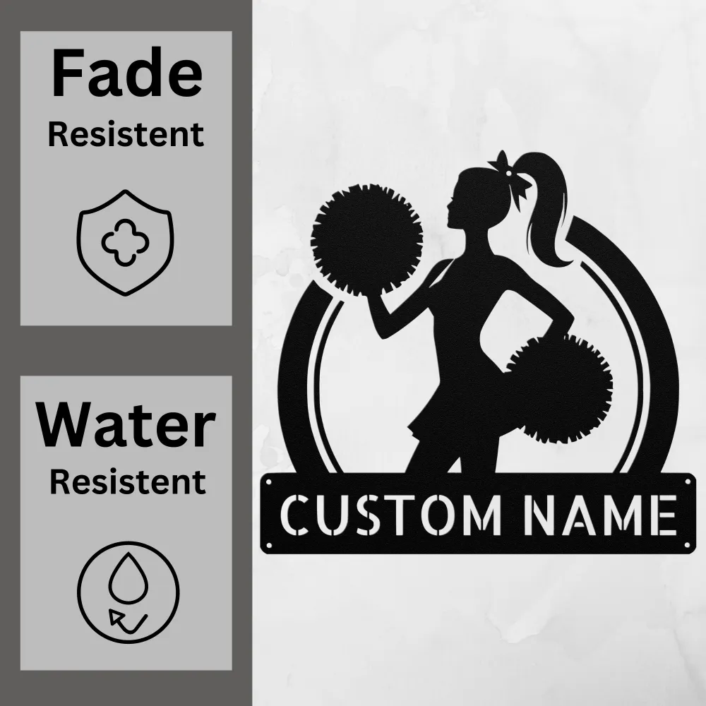 Personalized Cheerleader Metal Sign